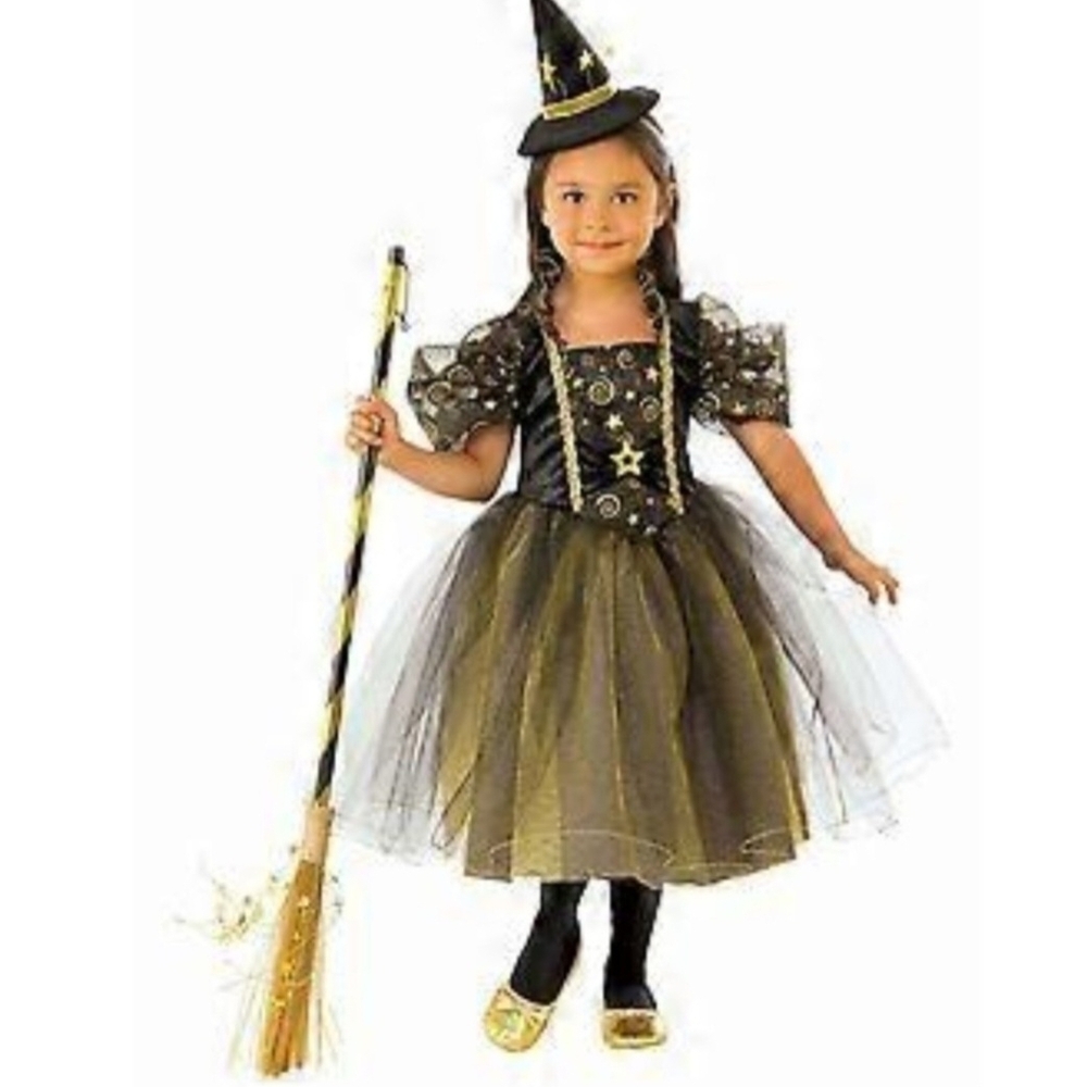 Rubie's Black and Gold Witch Costume for Kids